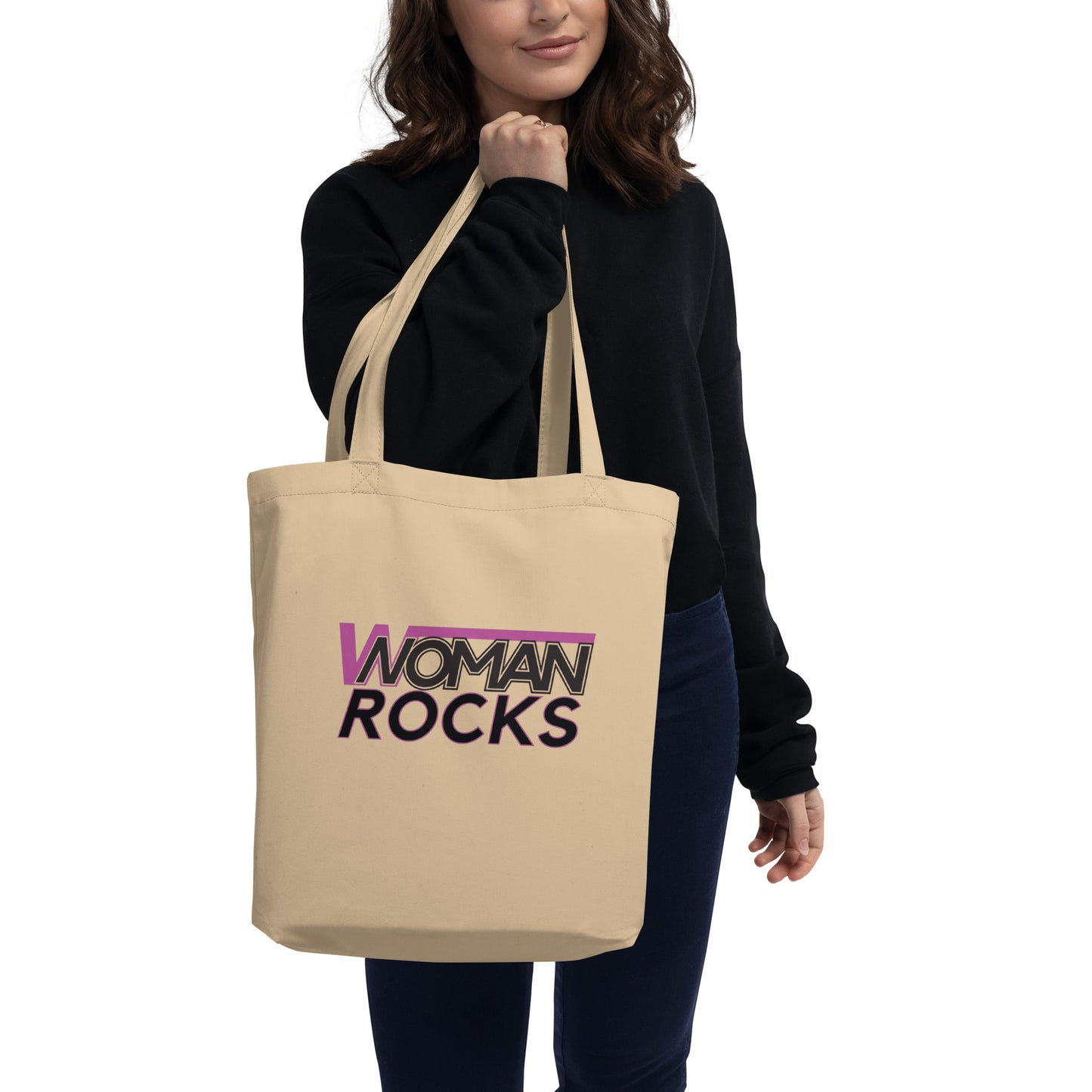 Woman Rocks Statement Tote Bag